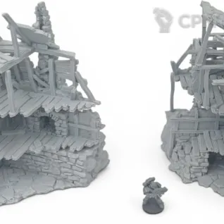 Описание картинки Разрушенный Дом Мэра - Фэнтези Террейн, Shadowfey от Terrain Print по цене 2 900руб | Свободный Рынок Миниатюр - СРМ