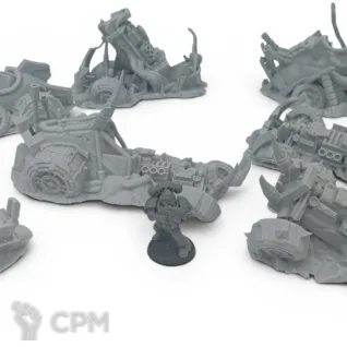 Описание картинки Разбитые Орочьи Багги - Warhammer Террейн от Terrain Print по цене 1 900руб | Свободный Рынок Миниатюр - СРМ