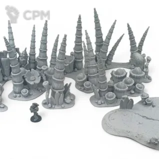 Описание картинки Инопланетные растения - Террейн от Terrain Print по цене 2 400руб | Свободный Рынок Миниатюр - СРМ