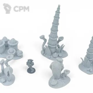 Описание картинки Инопланетные растения - Террейн от Terrain Print по цене 2 400руб | Свободный Рынок Миниатюр - СРМ