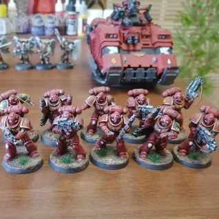 Описание картинки Blood angels army, без сангвинарной гвардии от Ринат по цене 16 000руб | Свободный Рынок Миниатюр - СРМ