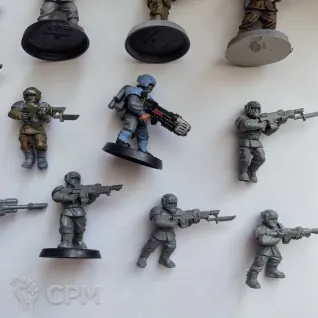 Описание картинки Cadian Shock Troops от Beleshek по цене 1 500руб | Свободный Рынок Миниатюр - СРМ
