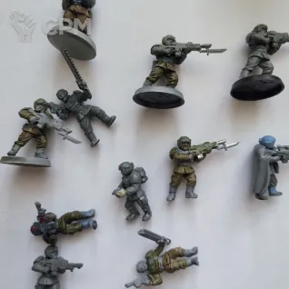 Описание картинки Cadian Shock Troops от Beleshek по цене 1 500руб | Свободный Рынок Миниатюр - СРМ