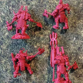 Описание картинки Chaos Warriors of Khorne от _Revan по цене 1 650руб | Свободный Рынок Миниатюр - СРМ