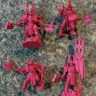 Описание картинки Chaos Warriors of Khorne от _Revan по цене 1 650руб | Свободный Рынок Миниатюр - СРМ
