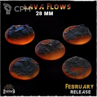 Описание картинки Базы 28 мм под лаву(lava bases) 10 штук. от Print and play по цене 600руб | Свободный Рынок Миниатюр - СРМ