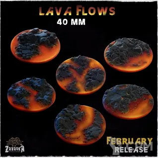 Описание картинки Базы 40мм под лаву(lava bases) 3 шт. от Print and play по цене 300руб | Свободный Рынок Миниатюр - СРМ
