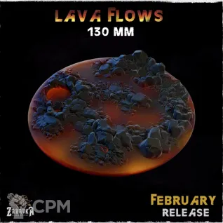 Описание картинки База 130мм под лаву(lava bases) 1 шт. от Print and play по цене 1 000руб | Свободный Рынок Миниатюр - СРМ