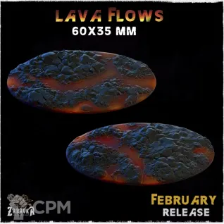 Описание картинки База 60x35мм под лаву(lava bases) 3 шт. от Print and play по цене 400руб | Свободный Рынок Миниатюр - СРМ