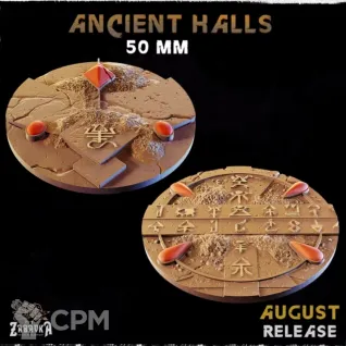 Описание картинки Базы 50мм под руины (ancient ruins) 3 шт. от Print and play по цене 400руб | Свободный Рынок Миниатюр - СРМ
