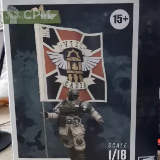 Описание картинки Astra Militarum Veteran with regimental standard. от Гизмо по цене 1 500руб | Свободный Рынок Миниатюр - СРМ