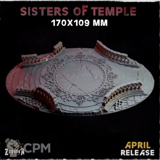 Описание картинки Базы 170х109мм под храмы (temple) 1 шт. от Print and play по цене 1 000руб | Свободный Рынок Миниатюр - СРМ