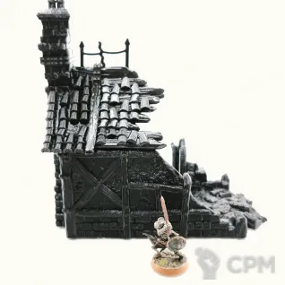 Описание картинки Сгоревший дом | Fantasy / AoS / DnD от Rev127 по цене 500руб | Свободный Рынок Миниатюр - СРМ
