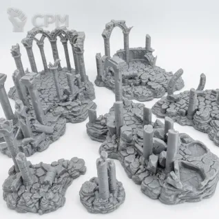 Описание картинки Древние Руины(набор) от 3D Wargaming по цене 2 718руб | Свободный Рынок Миниатюр - СРМ