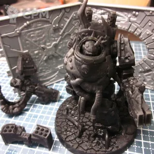 Описание картинки Contemptor Dreadnought Нургла с 2xVolkite Culverin от 3Д печать миниатюр по цене 1 108руб | Свободный Рынок Миниатюр - СРМ