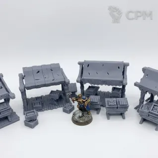 Описание картинки Рыночные прилавки от 3D Wargaming по цене 1 300руб | Свободный Рынок Миниатюр - СРМ