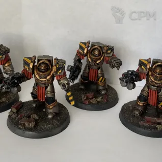 Описание картинки Iron Warriors Cataphractii Terminators OLD от KasRkin_89 по цене 2 250руб | Свободный Рынок Миниатюр - СРМ