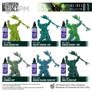 Описание картинки Набор акриловых красок для моделирования Green Stuff World: Paint Set - Dipping collection от SectorA13 по цене 66 666руб | Свободный Рынок Миниатюр - СРМ