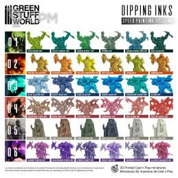 Описание картинки Набор акриловых красок для моделирования Green Stuff World: Paint Set - Dipping collection от SectorA13 по цене 66 666руб | Свободный Рынок Миниатюр - СРМ