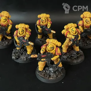 Описание картинки Imperial Fists in Gravis Armour + битцы, декали и кубики от Nalivainen по цене 40 000руб | Свободный Рынок Миниатюр - СРМ