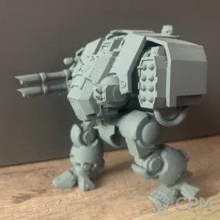 Описание картинки Дредноут Империума — стальной колосс войны от Flameborn_Minis по цене 650руб | Свободный Рынок Миниатюр - СРМ