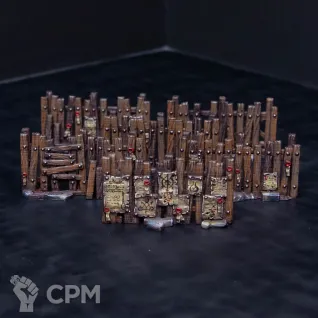 Описание картинки Hexengarde - Wooden Fences от Monger по цене 7 950руб | Свободный Рынок Миниатюр - СРМ