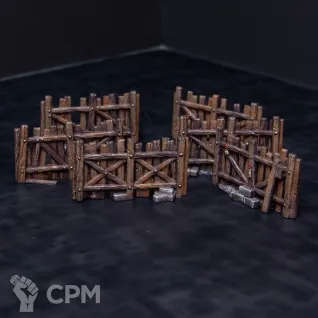 Описание картинки Hexengarde - Wooden Fences от Monger по цене 7 950руб | Свободный Рынок Миниатюр - СРМ