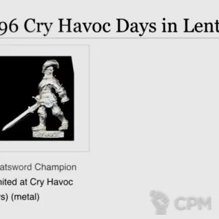 Описание картинки Лимитка Cry Havoc 1996 от Crusader1214 по цене 5 000руб | Свободный Рынок Миниатюр - СРМ