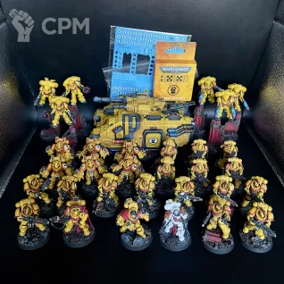 Описание картинки Imperial Fists in Gravis Armour + битцы, декали и кубики от Nalivainen по цене 35 000руб | Свободный Рынок Миниатюр - СРМ