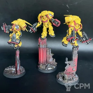 Описание картинки Imperial Fists in Gravis Armour + битцы, декали и кубики от Nalivainen по цене 35 000руб | Свободный Рынок Миниатюр - СРМ