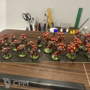 Описание картинки Небольшой отряд Blood angels от Kage9ma Tobio по цене 3 000руб | Свободный Рынок Миниатюр - СРМ