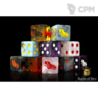 Описание картинки Battletech - Clan Jade Falcon dice - Baron of Dice от Mini Wargame по цене 3 950руб | Свободный Рынок Миниатюр - СРМ