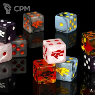 Описание картинки Battletech - Clan Wolf dice - Baron of Dice от Mini Wargame по цене 3 950руб | Свободный Рынок Миниатюр - СРМ