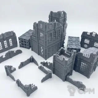 Описание картинки Industrial Ruins set от 3D Wargaming по цене 8 500руб | Свободный Рынок Миниатюр - СРМ