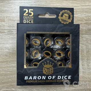 Описание картинки Baron of dice Gold ring dice set от Slobarev  по цене 5 500руб | Свободный Рынок Миниатюр - СРМ