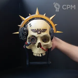 Описание картинки Servo Skull toilet paper holder от Monger по цене 9 950руб | Свободный Рынок Миниатюр - СРМ