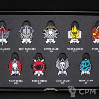 Описание картинки Horus Heresy Pin Badges 1&amp;2 (официальные значки всех легионов от GW) от Ferragga по цене 25 000руб | Свободный Рынок Миниатюр - СРМ