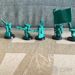 Описание картинки MILITARUM TEMPESTUS COMMAND SQUAD от User57488 по цене 1 900руб | Свободный Рынок Миниатюр - СРМ