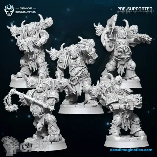 Описание картинки 10 Plague Marines от MrMetalHorror по цене 1 300руб | Свободный Рынок Миниатюр - СРМ