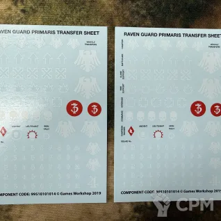 Описание картинки Raven guard transfers space marines decals от Slobarev  по цене 500руб | Свободный Рынок Миниатюр - СРМ