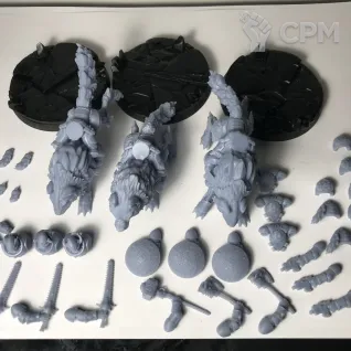 Описание картинки Space Wolves Thunderwolf Cavalry от WahaShop по цене 1 800руб | Свободный Рынок Миниатюр - СРМ