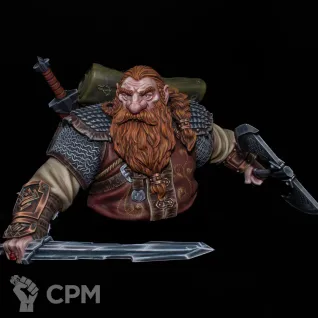 Описание картинки Broin The Dragon Hunter от EvilElviPaint по цене 7 000руб | Свободный Рынок Миниатюр - СРМ