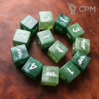 Описание картинки Custom Astra Militarum Dice Set от mufla по цене 4 500руб | Свободный Рынок Миниатюр - СРМ