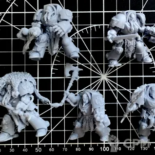 Описание картинки Wolf Guard Terminators от R.E.print по цене 890руб | Свободный Рынок Миниатюр - СРМ