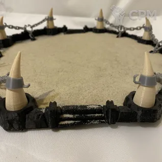 Описание картинки Песчаный терреин «арена клыка» от sloika3d по цене 1 500руб | Свободный Рынок Миниатюр - СРМ