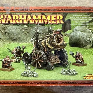 Описание картинки Chaos Dwarf Hellcannon of Chaos (оригинал, металл, комплект) от Miniature Wargames по цене 19 950руб | Свободный Рынок Миниатюр - СРМ