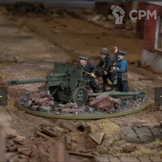 Описание картинки Zis 3 Divisional gun with Sovet Naval от ColinPJ по цене 3 150руб | Свободный Рынок Миниатюр - СРМ