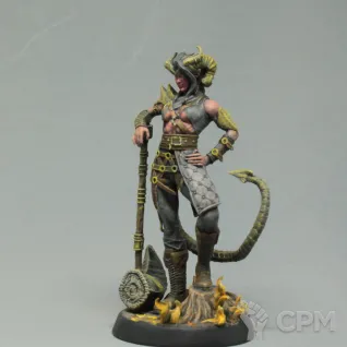 Описание картинки Тифлинг воительница от ArtSculpt по цене 800руб | Свободный Рынок Миниатюр - СРМ