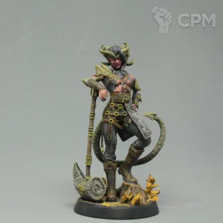 Описание картинки Тифлинг воительница от ArtSculpt по цене 800руб | Свободный Рынок Миниатюр - СРМ