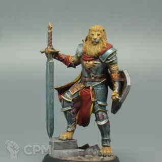 Описание картинки Лев рыцарь Солнца от ArtSculpt по цене 800руб | Свободный Рынок Миниатюр - СРМ